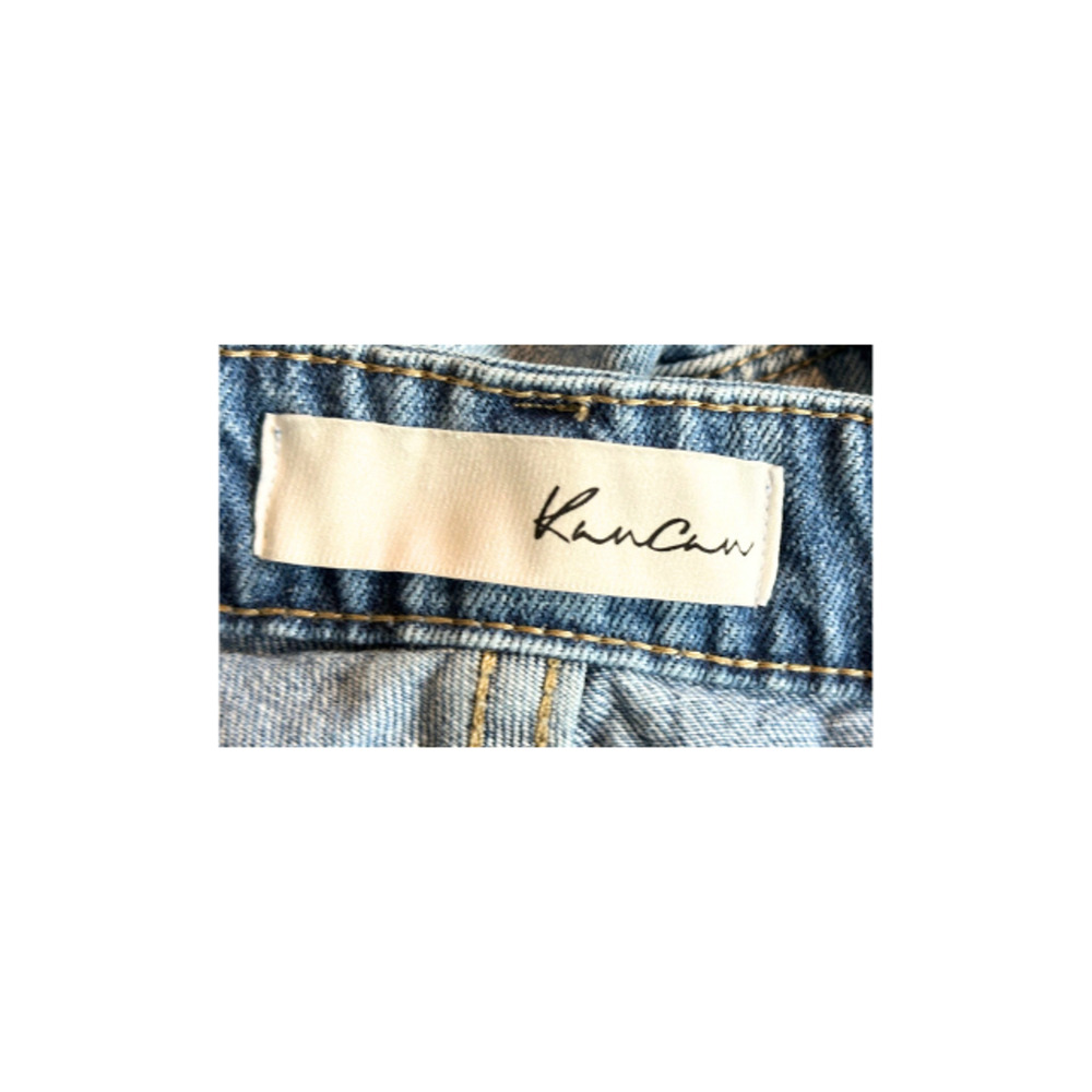 KanCan Shorts Denim KC5197M Jeans Distressed Frayed Hem Stretch Blue Size M - Picture 4 of 6